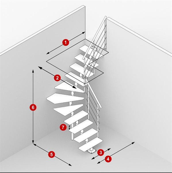 Dolle BOSTON quarterturn with banister