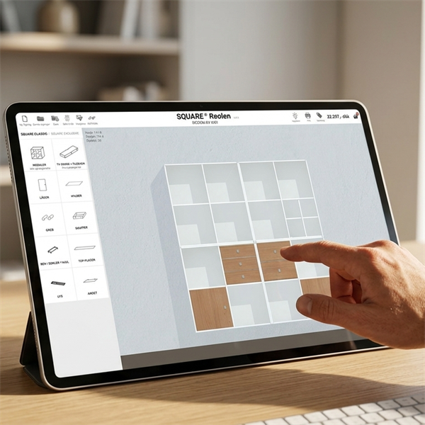 Square reolen by Kidi konfigurator app