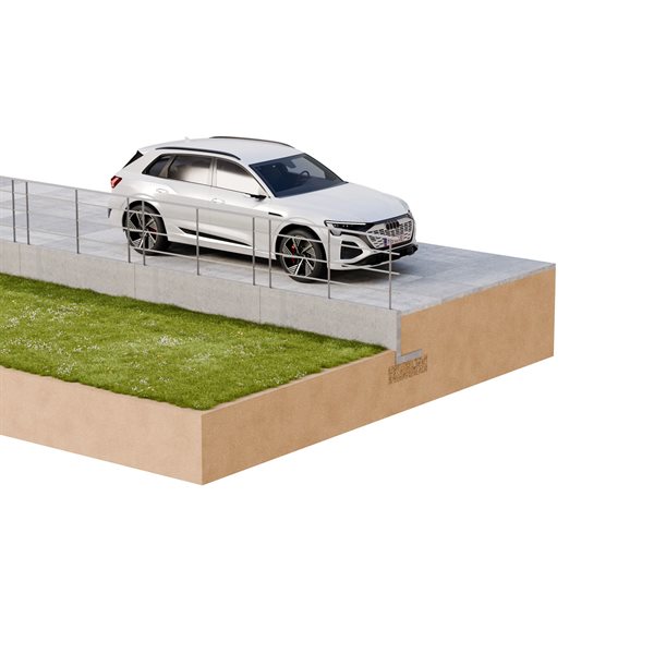 LM 75 på Stabilgrus med Bil Perspektiv